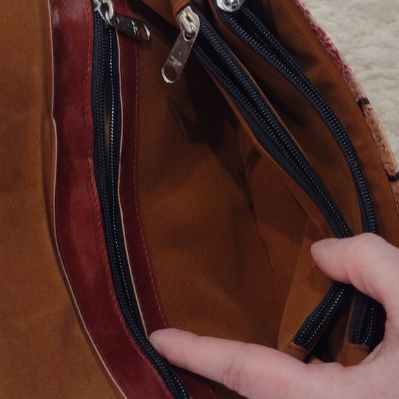 Genuine Hand-Tooled Painted Leather Clutch Wristlet Wallet Tribal Elephant Style - Picture 11 of 15